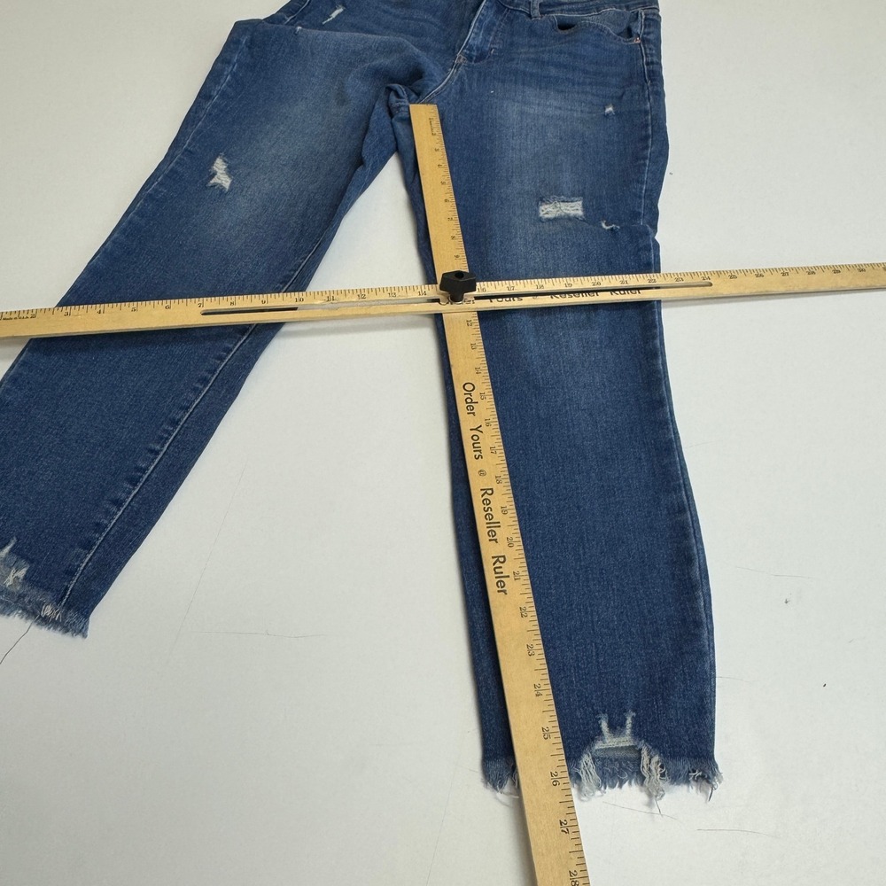 Nicole Miller Jeans Womens Size‎ 10 Blue Soho High Rise Ankle Skinny Distressed - Picture 8 of 8